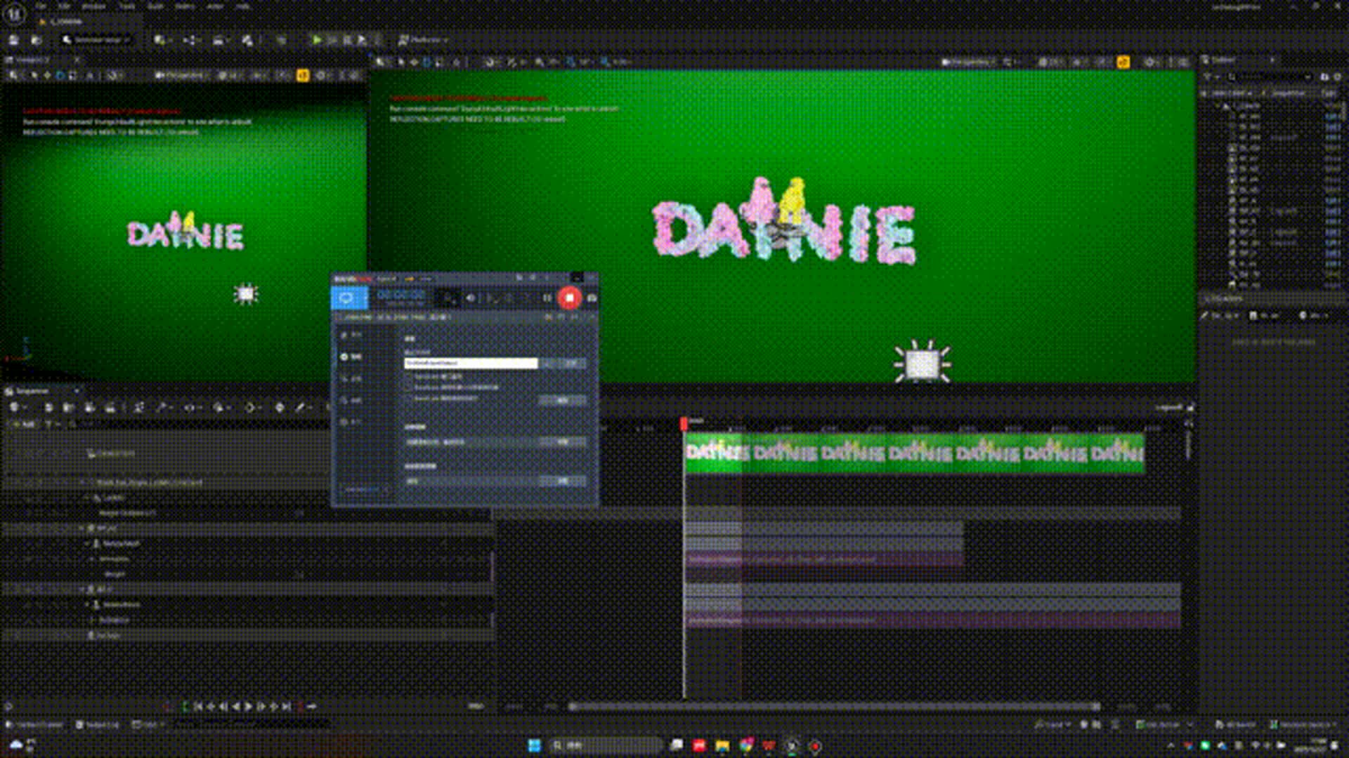 Using a green screen to layer it as a transparent layer later